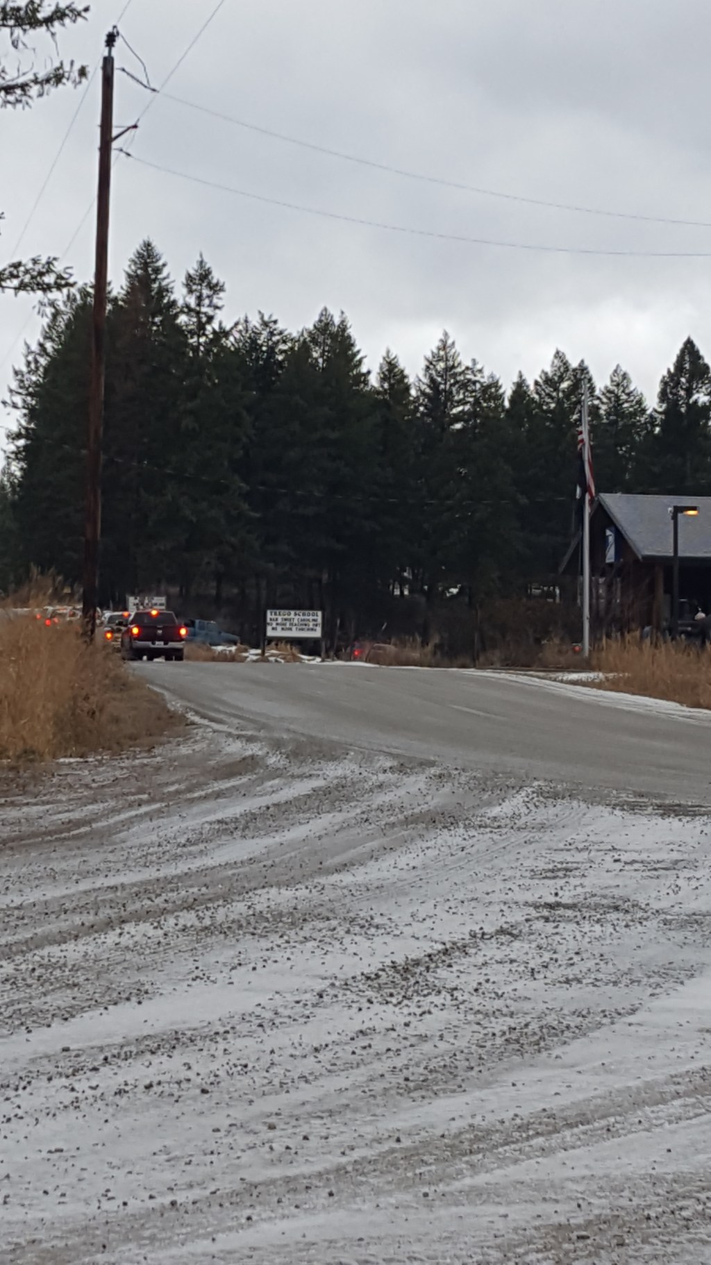 Lengthy Line for North Valley Food Bank’s Pre-Christmas Food Distribution