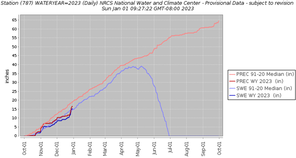 Snowpack Measurements on January 1